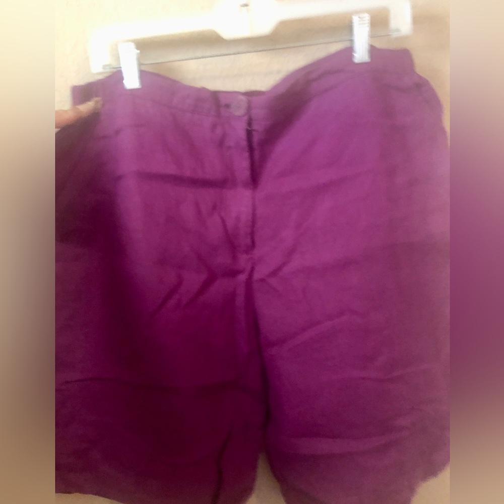Flax Purple Linen Shorts, I am forever young!